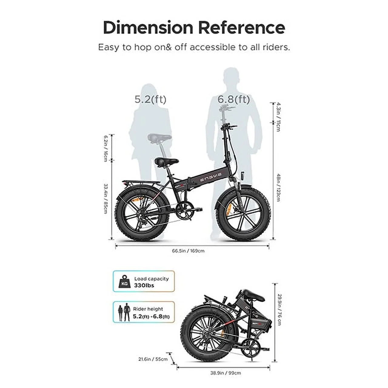 EP-2 Pro 750W Motor Folding Electric Bike for Adults,48V 13A Removable Battery,Grey